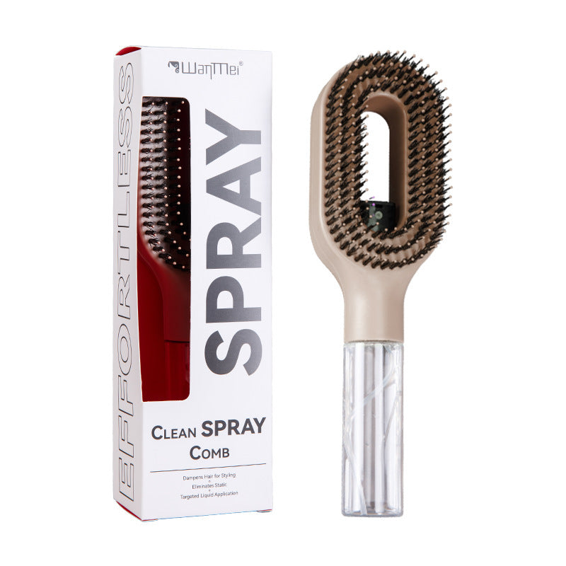 Water Storage Hairbrush with Spray Function