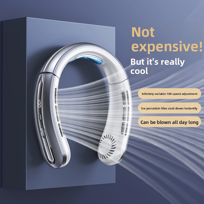 Portable Neck Hanging Bladeless Fan USB Rechargeable