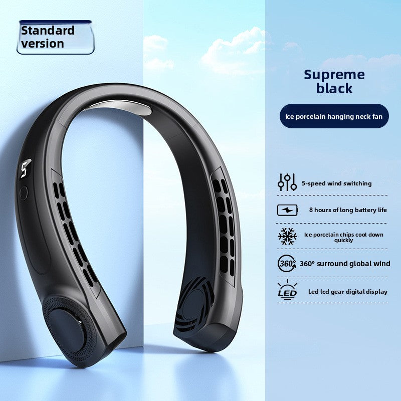 Portable Neck Hanging Bladeless Fan USB Rechargeable