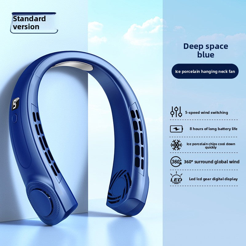 Portable Neck Hanging Bladeless Fan USB Rechargeable