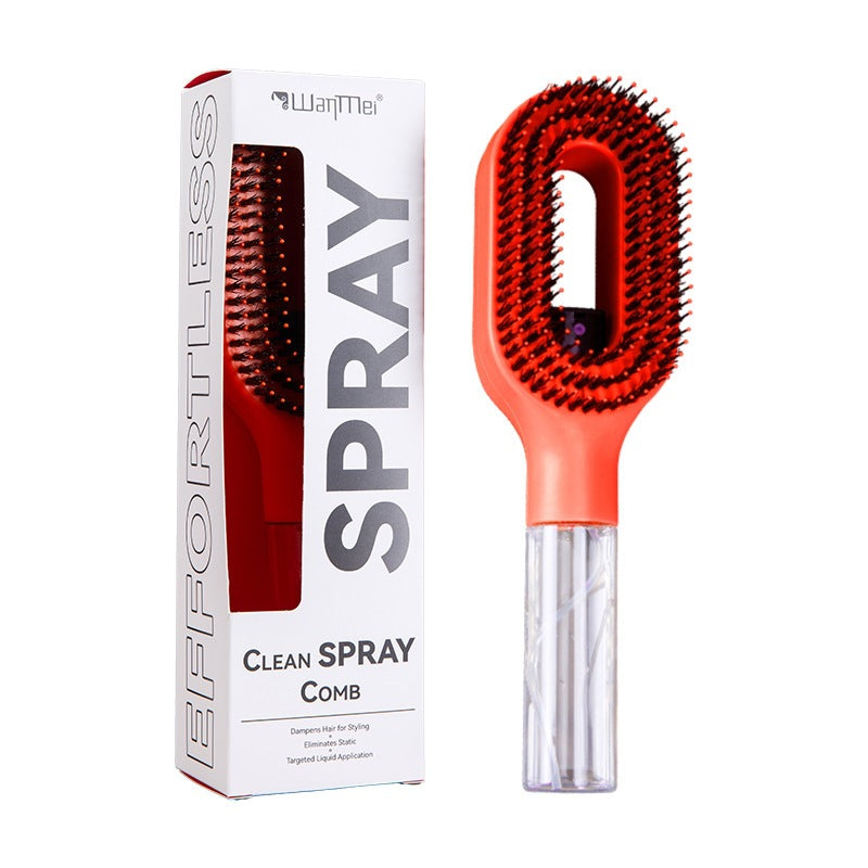 Water Storage Hairbrush with Spray Function