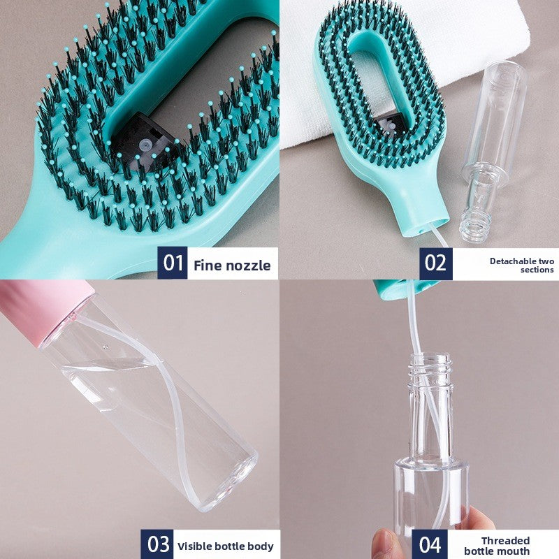 Water Storage Hairbrush with Spray Function