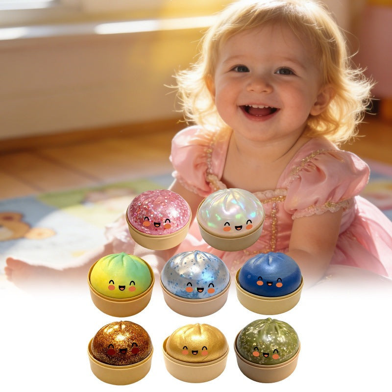 Glitter Dumpling Squishy Sensory Stress Relief Toy