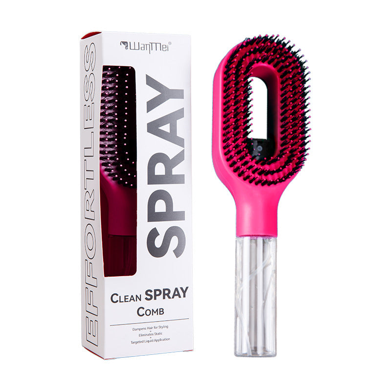 Water Storage Hairbrush with Spray Function