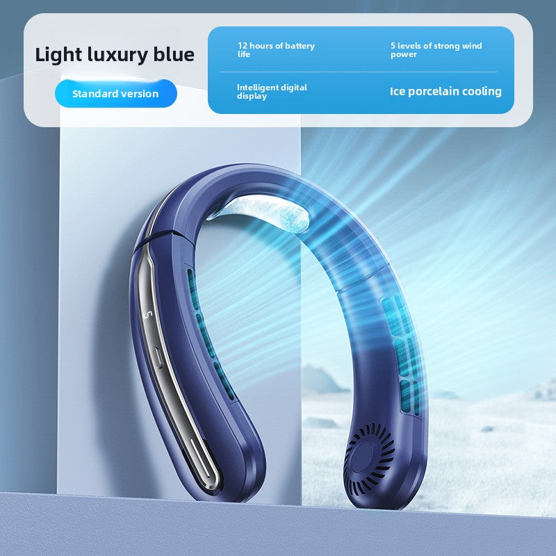 Portable Neck Hanging Bladeless Fan USB Rechargeable