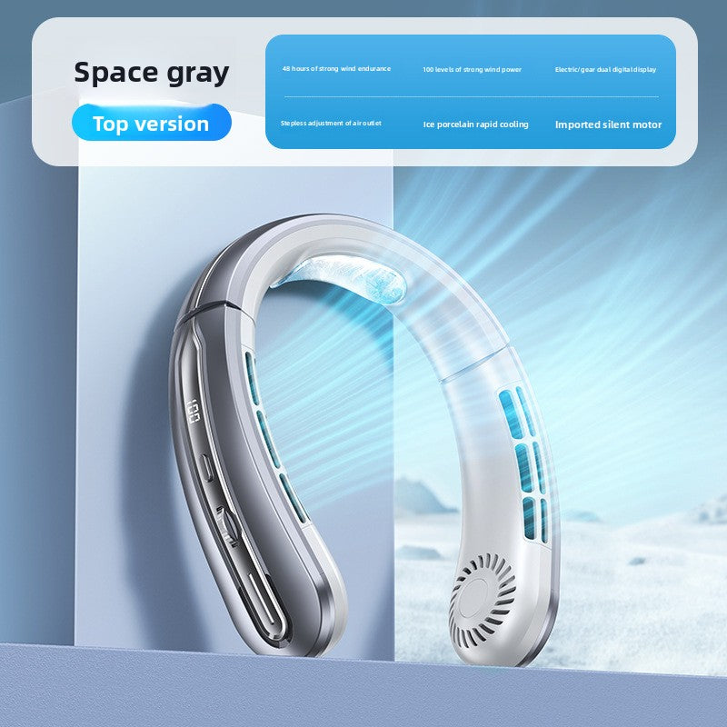 Portable Neck Hanging Bladeless Fan USB Rechargeable