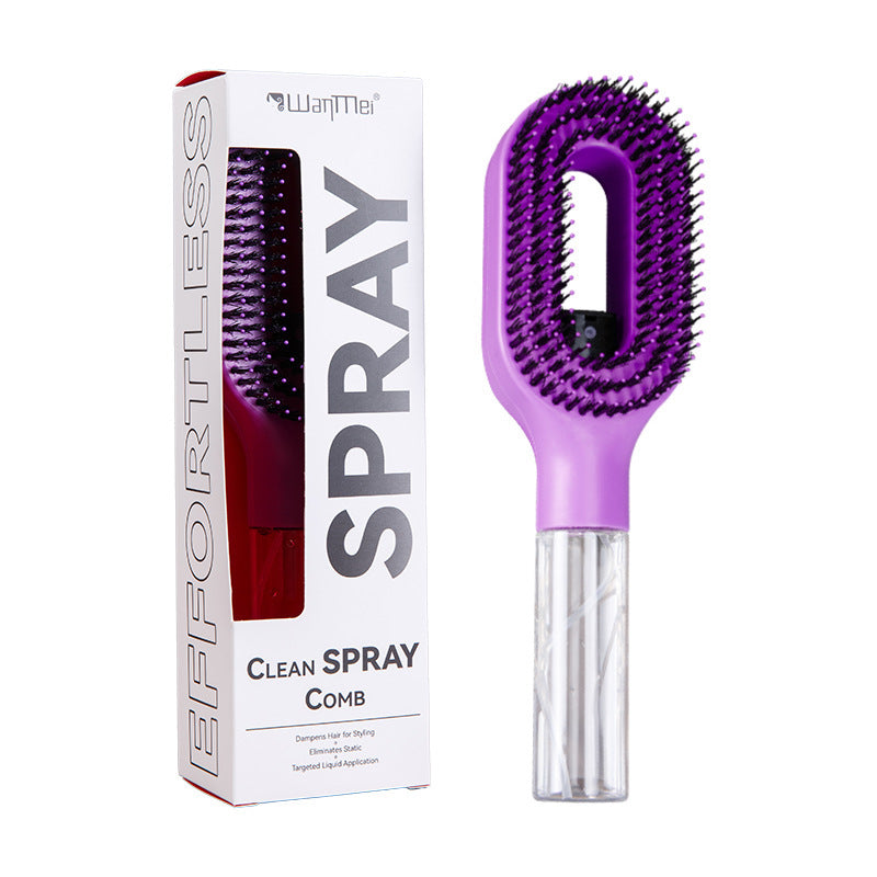 Water Storage Hairbrush with Spray Function