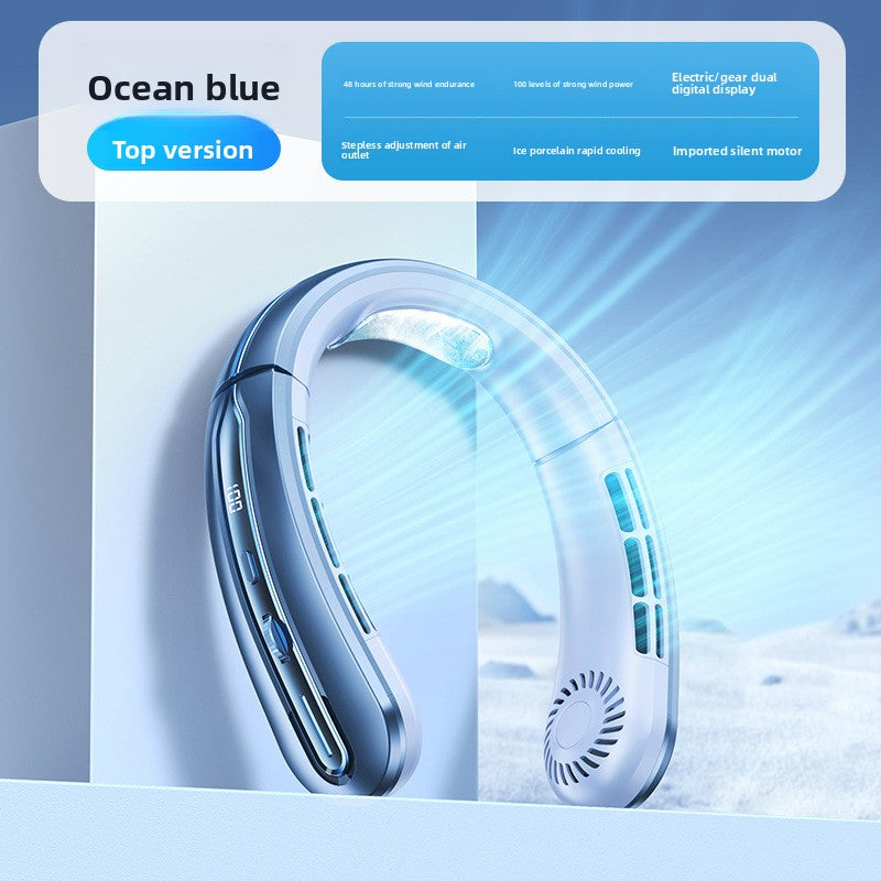 Portable Neck Hanging Bladeless Fan USB Rechargeable