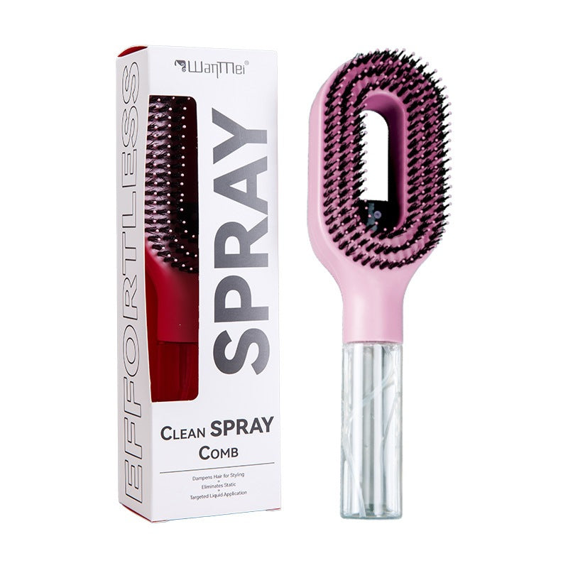 Water Storage Hairbrush with Spray Function