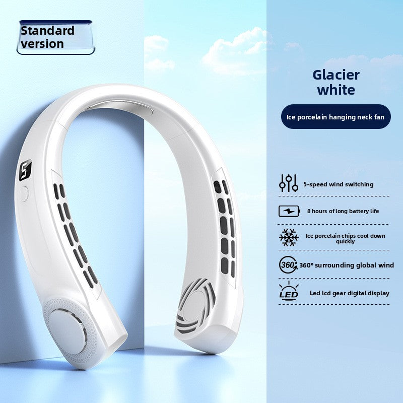 Portable Neck Hanging Bladeless Fan USB Rechargeable